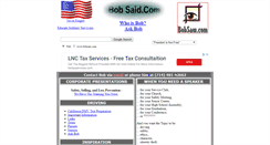 Desktop Screenshot of bobsaid.com