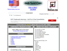 Tablet Screenshot of bobsaid.com